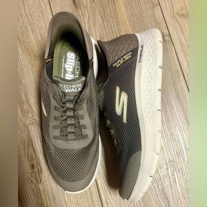 Skechers Men's Slip-Ins Charcoal and White Sneakers